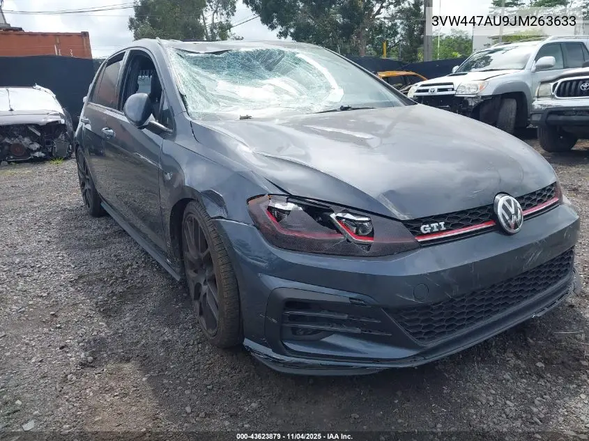 2018 Volkswagen Golf Gti 2.0T Autobahn/2.0T S/2.0T Se VIN: 3VW447AU9JM263633 Lot: 43623879