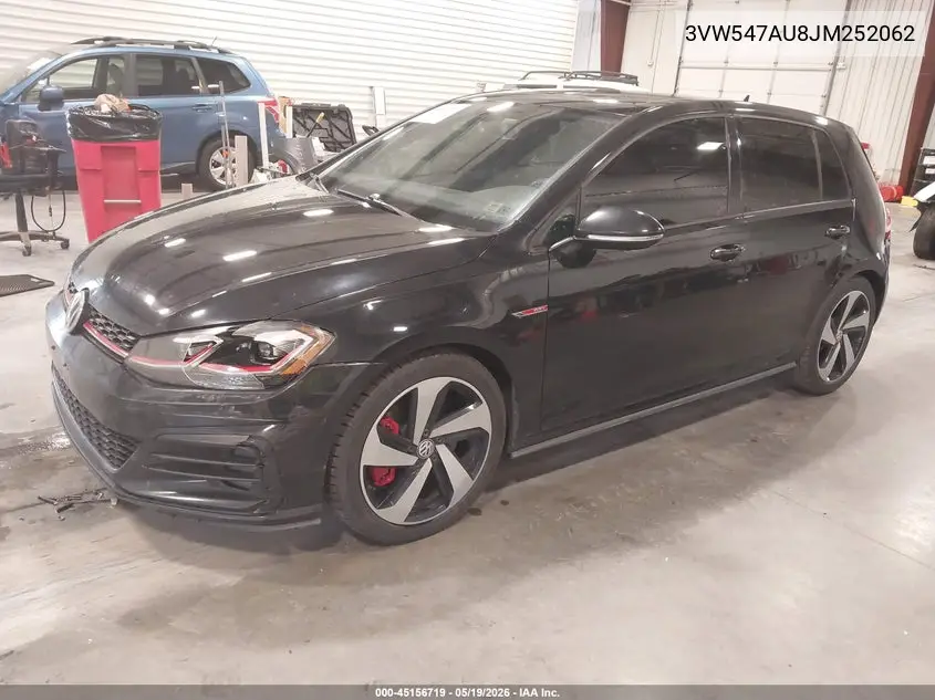 2018 Volkswagen Golf Gti 2.0T Autobahn/2.0T S/2.0T Se VIN: 3VW547AU8JM252062 Lot: 45156719