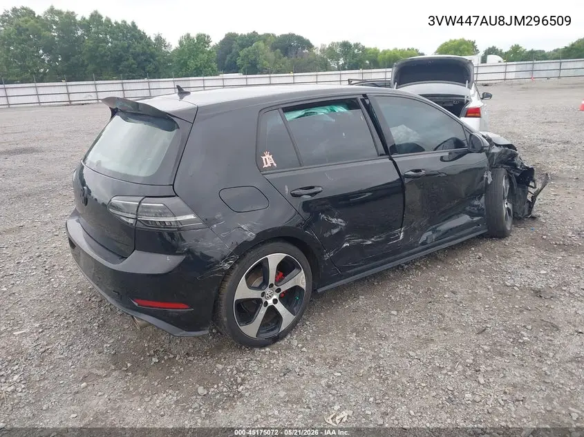 2018 Volkswagen Golf Gti 2.0T Autobahn/2.0T S/2.0T Se VIN: 3VW447AU8JM296509 Lot: 45175072