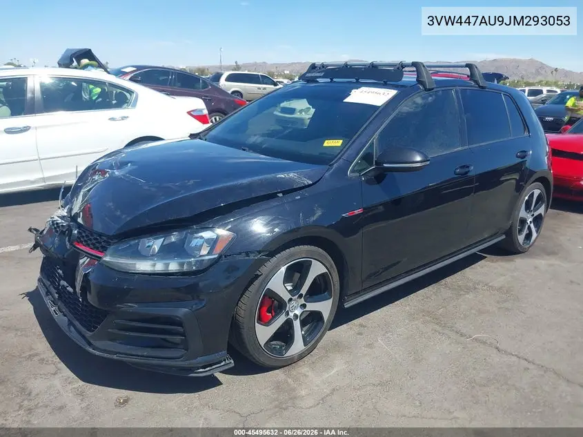 2018 Volkswagen Golf Gti 2.0T Autobahn/2.0T S/2.0T Se VIN: 3VW447AU9JM293053 Lot: 45495632