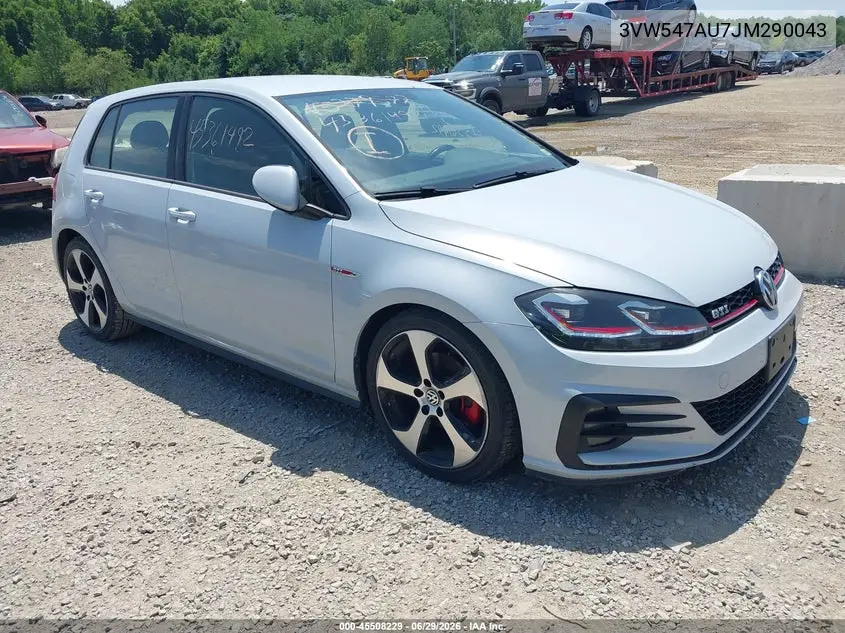 2018 Volkswagen Golf Gti 2.0T Autobahn/2.0T S/2.0T Se VIN: 3VW547AU7JM290043 Lot: 45508229