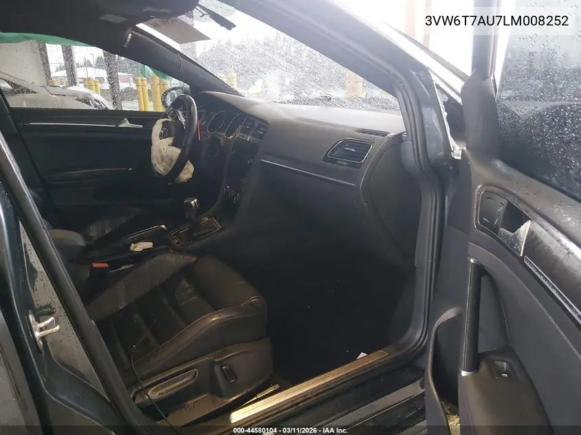 2020 Volkswagen Golf Gti 2.0T Autobahn/2.0T S/2.0T Se VIN: 3VW6T7AU7LM008252 Lot: 44580104