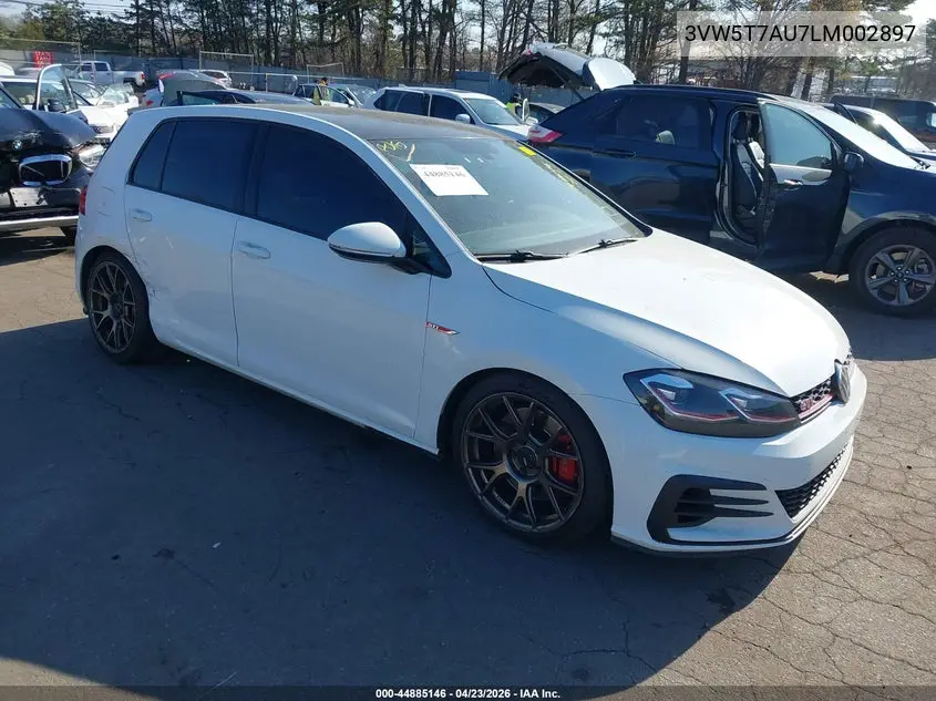 2020 Volkswagen Golf Gti 2.0T Autobahn/2.0T S/2.0T Se VIN: 3VW5T7AU7LM002897 Lot: 44885146