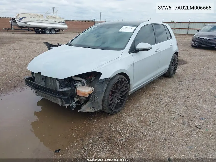 2020 Volkswagen Golf Gti 2.0T Autobahn/2.0T S/2.0T Se VIN: 3VW6T7AU2LM006666 Lot: 45359986