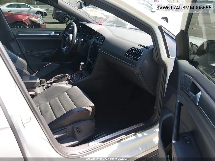 2021 Volkswagen Golf Gti 2.0T Autobahn/2.0T S/2.0T Se VIN: 3VW6T7AU8MM005555 Lot: 44913292