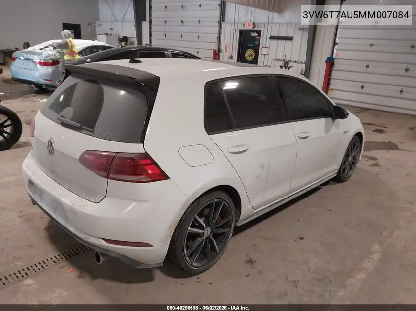 2021 Volkswagen Golf Gti 2.0T Autobahn/2.0T S/2.0T Se VIN: 3VW6T7AU5MM007084 Lot: 45290618