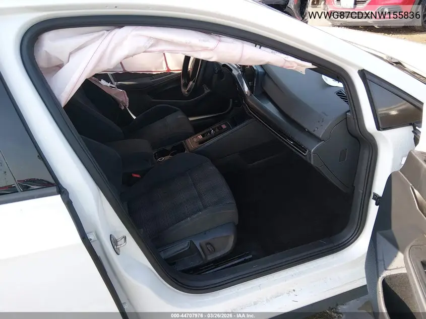 2022 Volkswagen Golf Gti 2.0T S VIN: WVWG87CDXNW155836 Lot: 44707976
