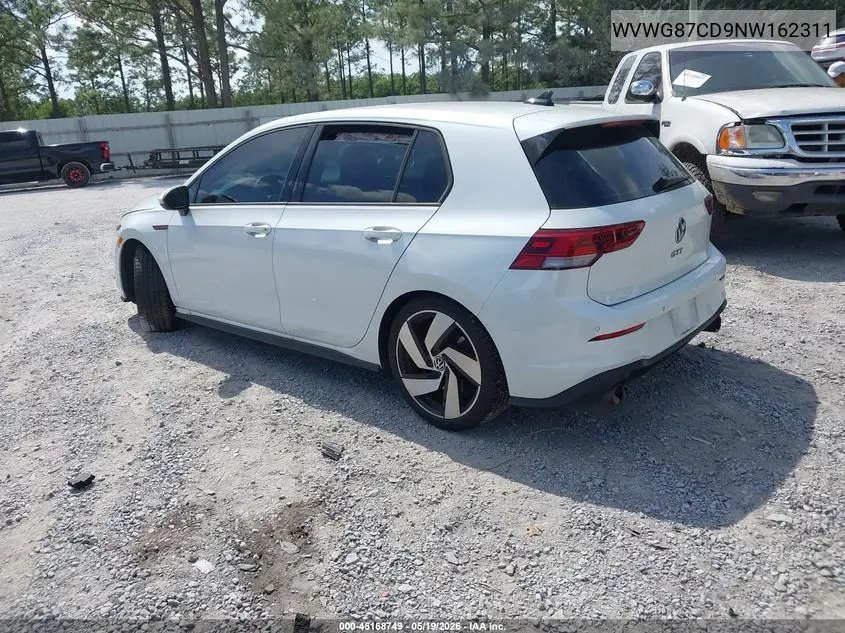 2022 Volkswagen Golf Gti 2.0T S VIN: WVWG87CD9NW162311 Lot: 45168749