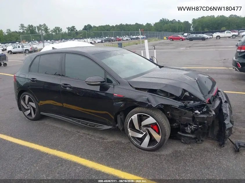 2022 Volkswagen Golf Gti 2.0T S VIN: WVWH87CD6NW180477 Lot: 45367311