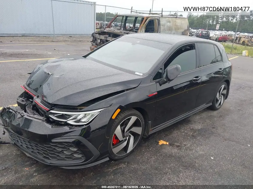 2022 Volkswagen Golf Gti 2.0T S VIN: WVWH87CD6NW180477 Lot: 45367311