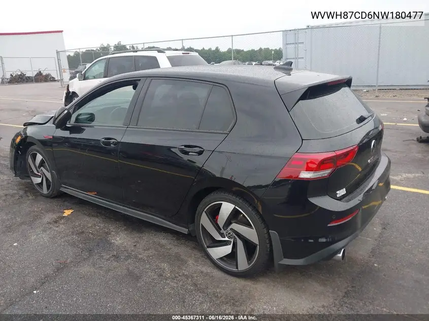2022 Volkswagen Golf Gti 2.0T S VIN: WVWH87CD6NW180477 Lot: 45367311