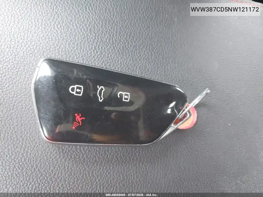 2022 Volkswagen Golf Gti 2.0T Se VIN: WVW387CD5NW121172 Lot: 45555400
