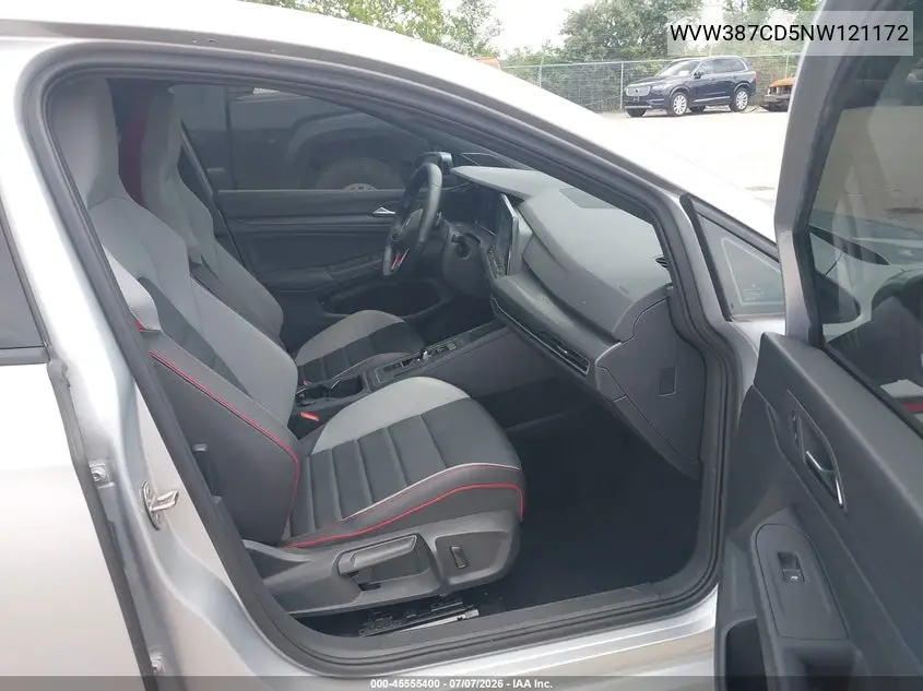 2022 Volkswagen Golf Gti 2.0T Se VIN: WVW387CD5NW121172 Lot: 45555400