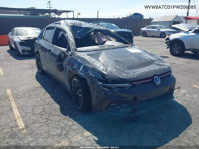 2023 Volkswagen Golf Gti 2.0T 40Th Anniversary Edition VIN: WVW8A7CD1PW206085 Lot: 45360124