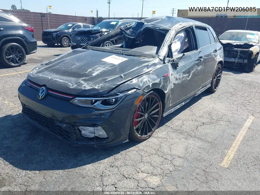 2023 Volkswagen Golf Gti 2.0T 40Th Anniversary Edition VIN: WVW8A7CD1PW206085 Lot: 45360124