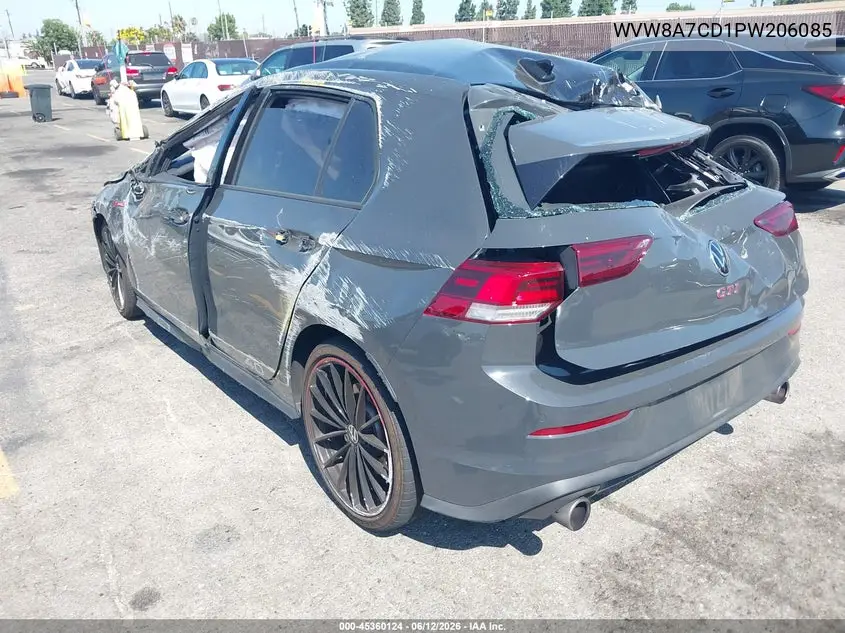 2023 Volkswagen Golf Gti 2.0T 40Th Anniversary Edition VIN: WVW8A7CD1PW206085 Lot: 45360124