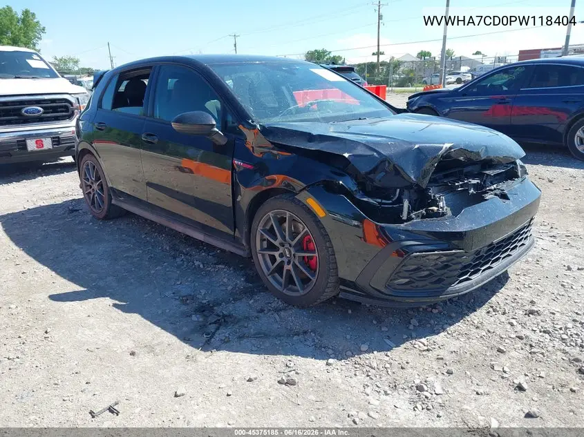 2023 Volkswagen Golf Gti 2.0T S VIN: WVWHA7CD0PW118404 Lot: 45375185