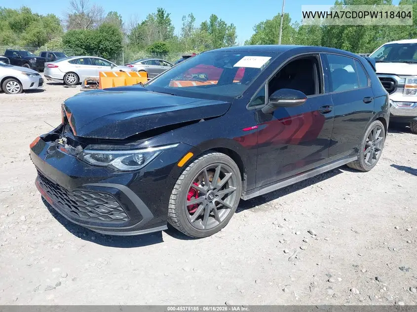 2023 Volkswagen Golf Gti 2.0T S VIN: WVWHA7CD0PW118404 Lot: 45375185