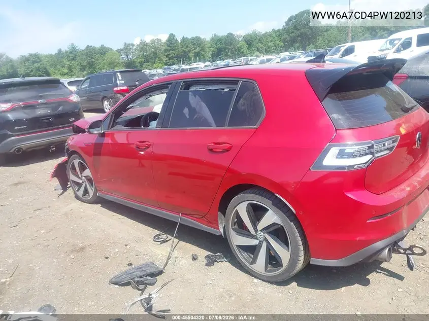 2023 Volkswagen Golf Gti 2.0T Autobahn VIN: WVW6A7CD4PW120213 Lot: 45504320