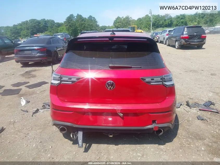 2023 Volkswagen Golf Gti 2.0T Autobahn VIN: WVW6A7CD4PW120213 Lot: 45504320