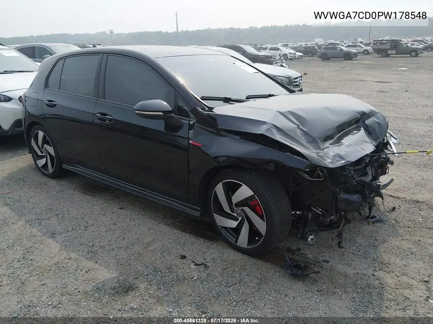 2023 Volkswagen Golf Gti 2.0T S VIN: WVWGA7CD0PW178548 Lot: 45661328
