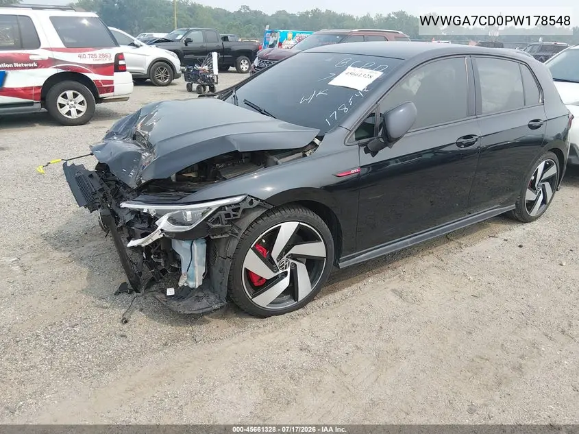 2023 Volkswagen Golf Gti 2.0T S VIN: WVWGA7CD0PW178548 Lot: 45661328