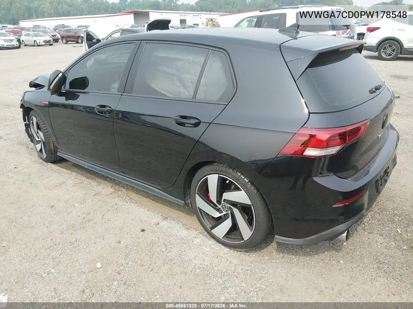 2023 Volkswagen Golf Gti 2.0T S VIN: WVWGA7CD0PW178548 Lot: 45661328