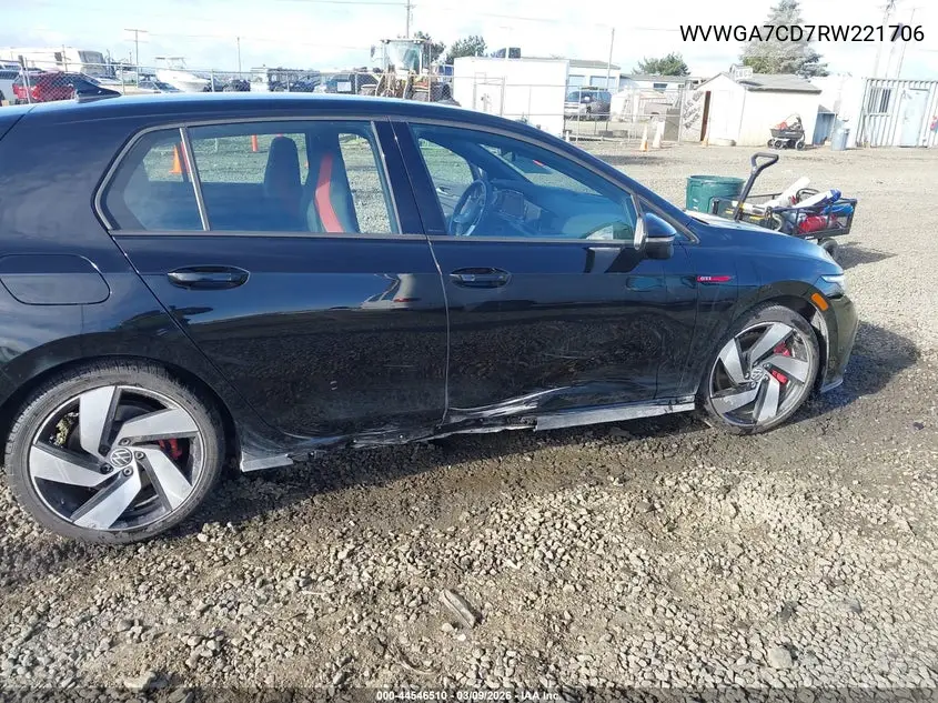 2024 Volkswagen Golf Gti 2.0T S VIN: WVWGA7CD7RW221706 Lot: 44546510
