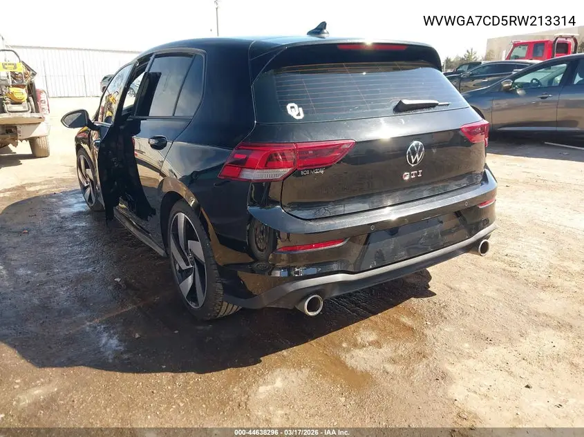 2024 Volkswagen Golf Gti 2.0T S VIN: WVWGA7CD5RW213314 Lot: 44638296