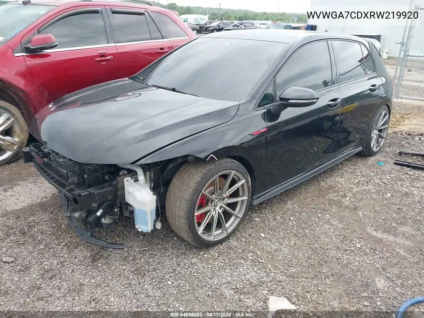 2024 Volkswagen Golf Gti 2.0T S VIN: WVWGA7CDXRW219920 Lot: 44896803