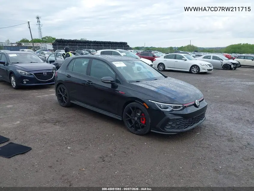 2024 Volkswagen Golf Gti 2.0T 380 S VIN: WVWHA7CD7RW211715 Lot: 45051593