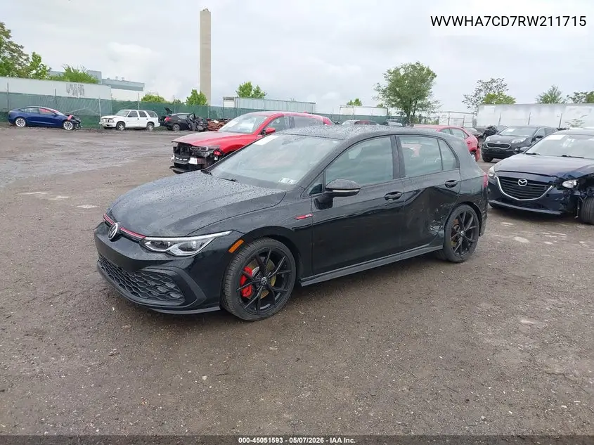 2024 Volkswagen Golf Gti 2.0T 380 S VIN: WVWHA7CD7RW211715 Lot: 45051593