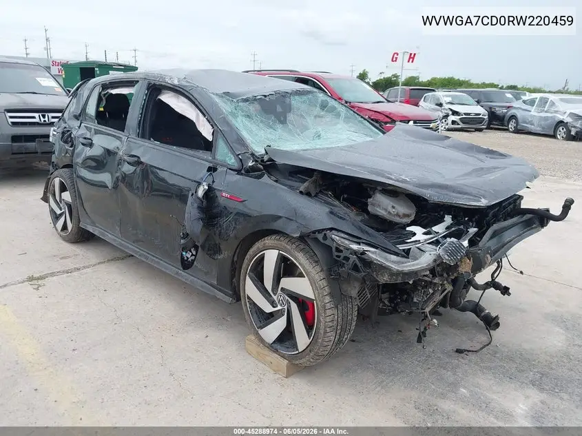 2024 Volkswagen Golf Gti 2.0T S VIN: WVWGA7CD0RW220459 Lot: 45288974
