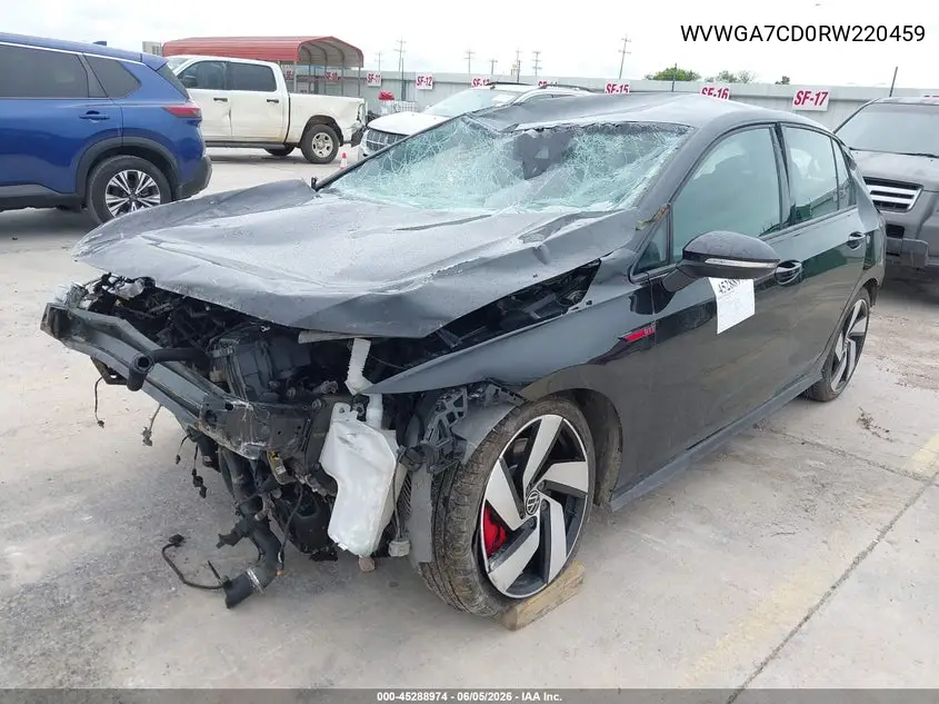 2024 Volkswagen Golf Gti 2.0T S VIN: WVWGA7CD0RW220459 Lot: 45288974