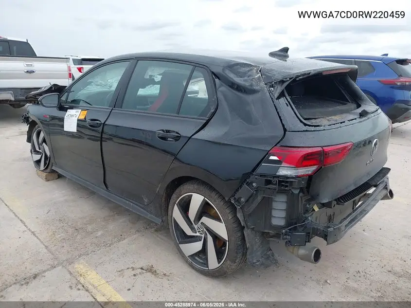2024 Volkswagen Golf Gti 2.0T S VIN: WVWGA7CD0RW220459 Lot: 45288974
