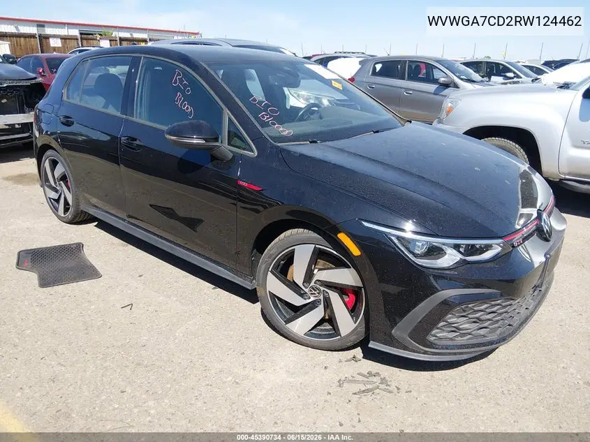 2024 Volkswagen Golf Gti 2.0T S VIN: WVWGA7CD2RW124462 Lot: 45390734