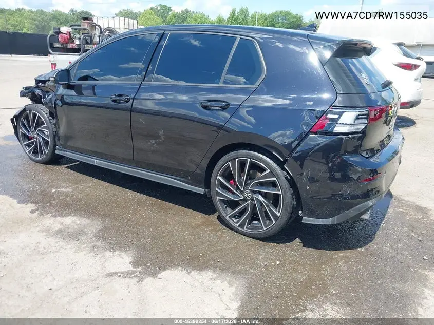 2024 Volkswagen Golf Gti 2.0T Autobahn VIN: WVWVA7CD7RW155035 Lot: 45399254