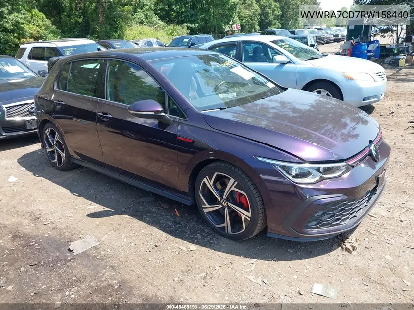 2024 Volkswagen Golf Gti 2.0T Se VIN: WVWRA7CD7RW158440 Lot: 45469193