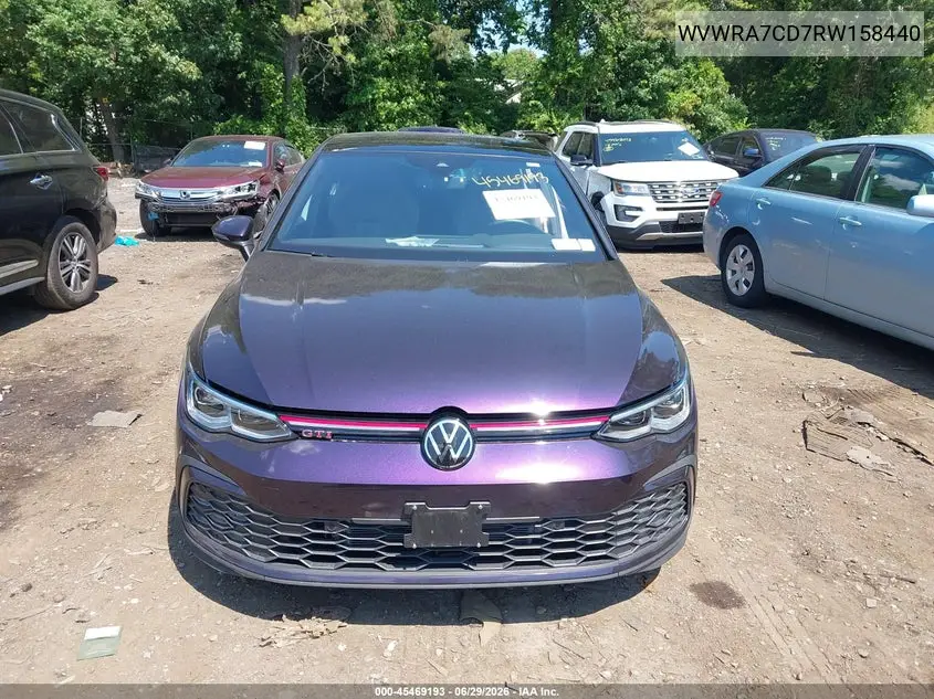 2024 Volkswagen Golf Gti 2.0T Se VIN: WVWRA7CD7RW158440 Lot: 45469193