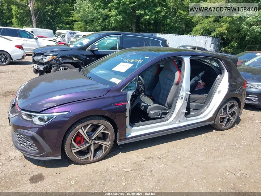 2024 Volkswagen Golf Gti 2.0T Se VIN: WVWRA7CD7RW158440 Lot: 45469193