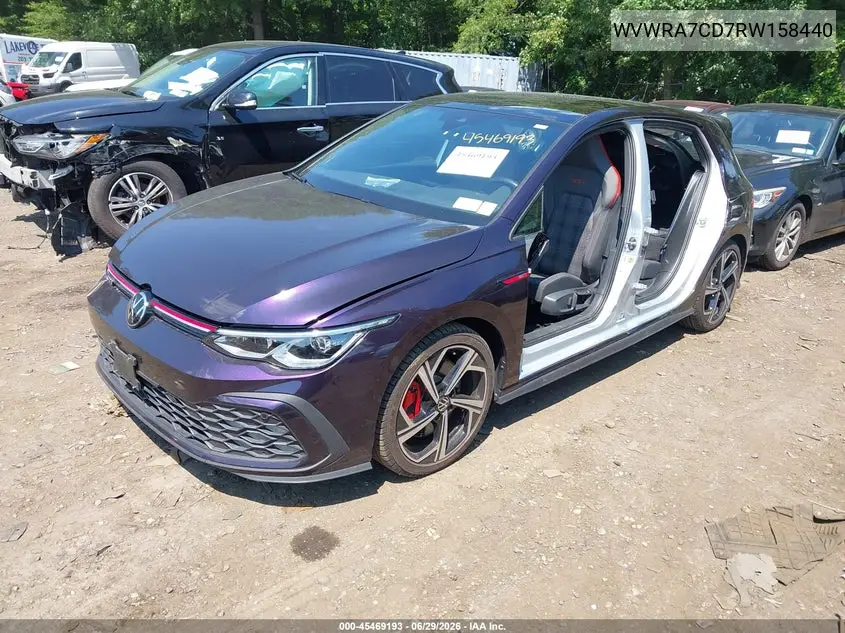 2024 Volkswagen Golf Gti 2.0T Se VIN: WVWRA7CD7RW158440 Lot: 45469193