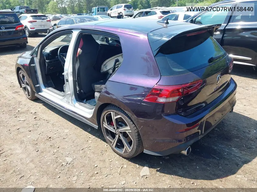2024 Volkswagen Golf Gti 2.0T Se VIN: WVWRA7CD7RW158440 Lot: 45469193