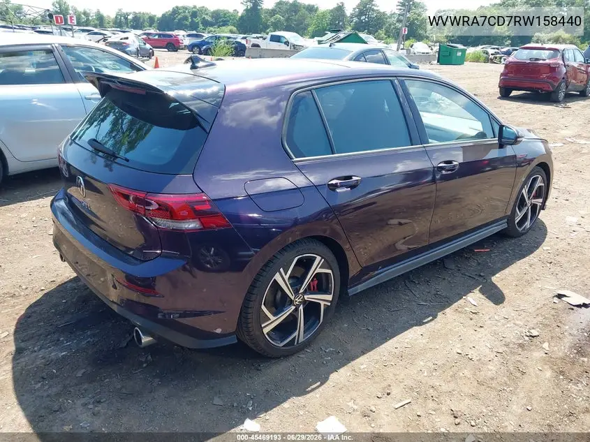 2024 Volkswagen Golf Gti 2.0T Se VIN: WVWRA7CD7RW158440 Lot: 45469193