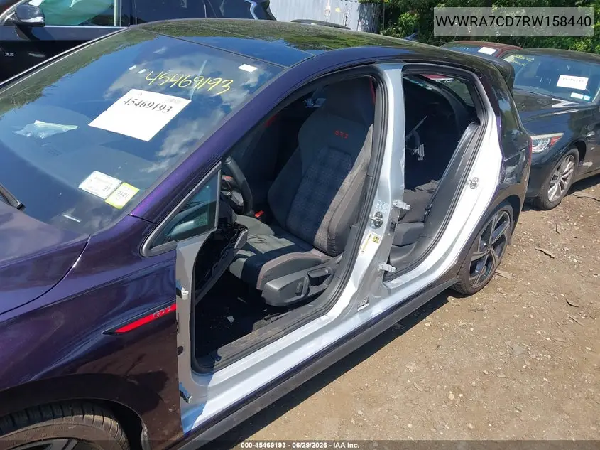 2024 Volkswagen Golf Gti 2.0T Se VIN: WVWRA7CD7RW158440 Lot: 45469193