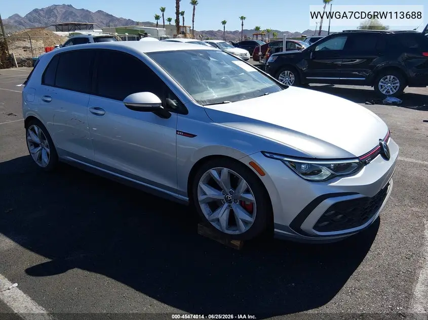 2024 Volkswagen Golf Gti S VIN: WVWGA7CD6RW113688 Lot: 45474014