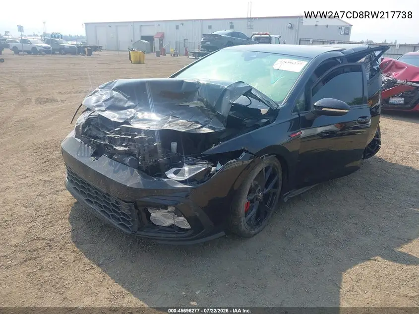 2024 Volkswagen Golf Gti 2.0T 380 Se VIN: WVW2A7CD8RW217738 Lot: 45696277