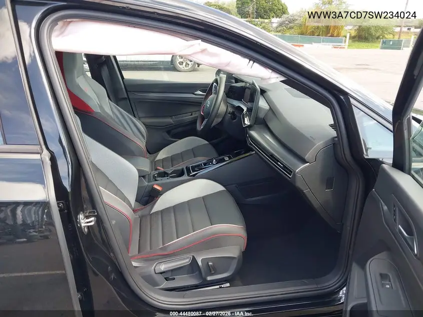 2025 Volkswagen Golf Gti 2.0T Se VIN: WVW3A7CD7SW234024 Lot: 44480087