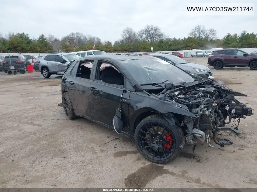 2025 Volkswagen Golf Gti 2.0T S VIN: WVWLA7CD3SW211744 Lot: 44724445