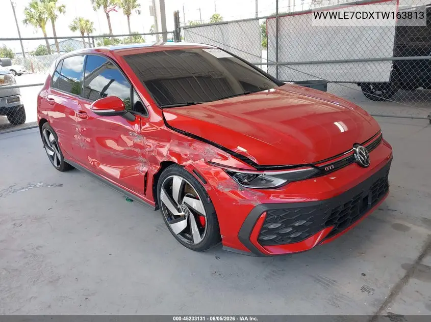 2026 Volkswagen Golf Gti S VIN: WVWLE7CDXTW163813 Lot: 45233131