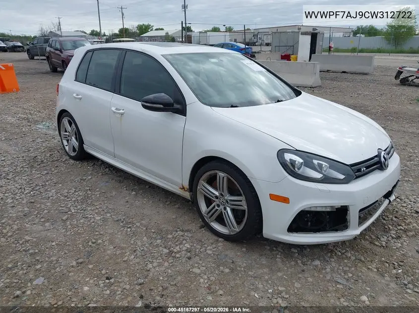 2012 Volkswagen Golf R 4-Door VIN: WVWPF7AJ9CW312722 Lot: 45167297